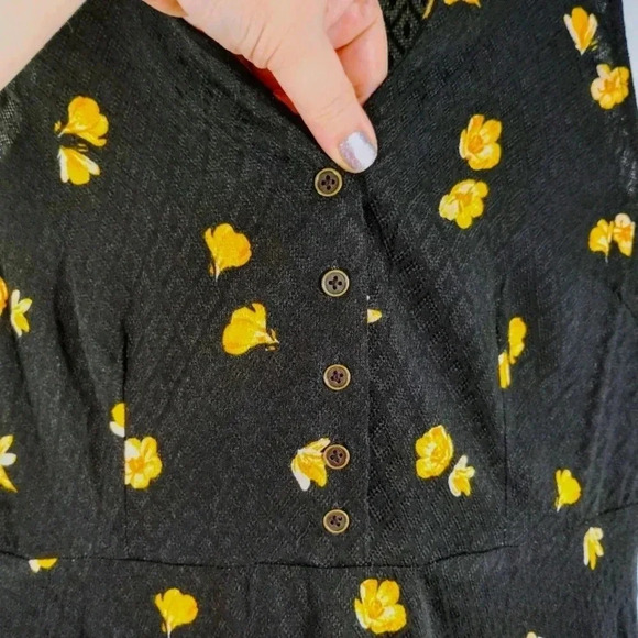 Sz L Knox Rose Dress Sleeveless Sharkbite Handkerchief Hem Large - Picture 12 of 12